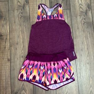 Speedwick Running tank and running shorts, like new - Reebok Purple